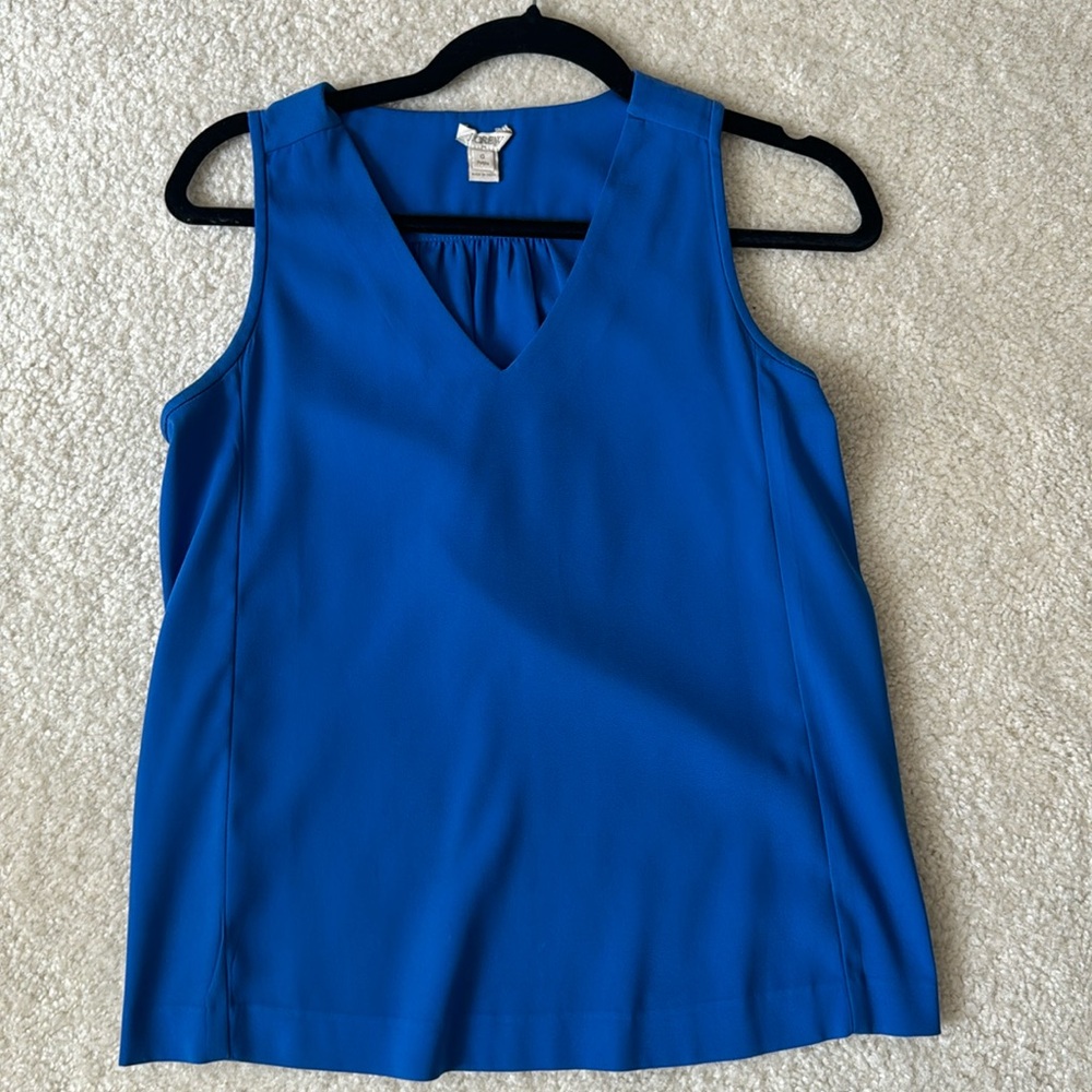JCrew Blue Sleeveless Top - Like New